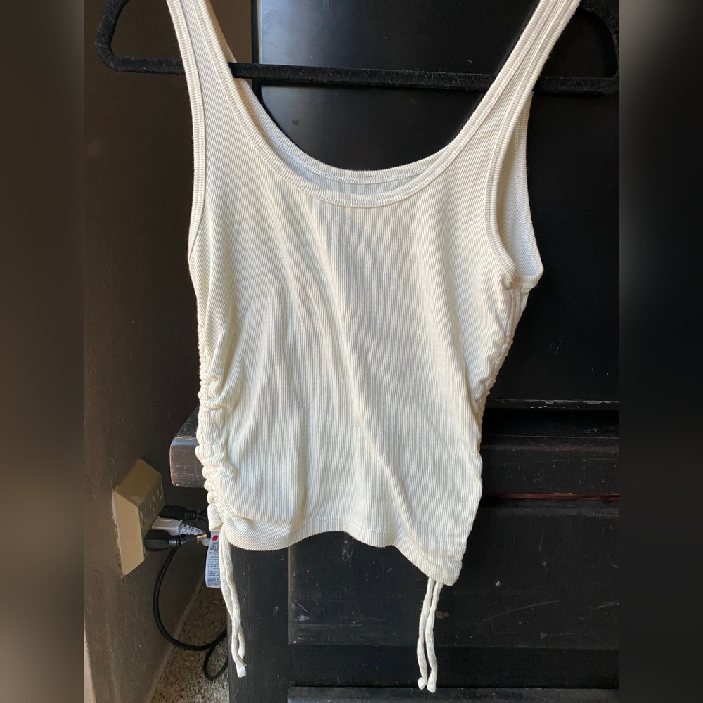 White No Boundaries Ruched Tank top